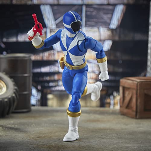 Power Rangers Lightning Collection Lightspeed Rescue Blue Ranger 6-Inch Premium Collectible Action Figure Toy with Accessories, Kids Ages 4 and Up