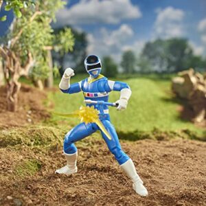 Power Rangers Lightning Collection in Space Blue Ranger & Galaxy Glider 6-Inch Premium Collectible Action Figure Toy, Multiple Accessories