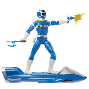 Power Rangers Lightning Collection in Space Blue Ranger & Galaxy Glider 6-Inch Premium Collectible Action Figure Toy, Multiple Accessories