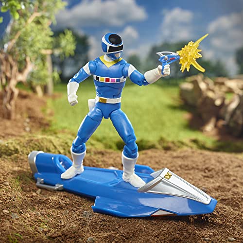 Power Rangers Lightning Collection in Space Blue Ranger & Galaxy Glider 6-Inch Premium Collectible Action Figure Toy, Multiple Accessories