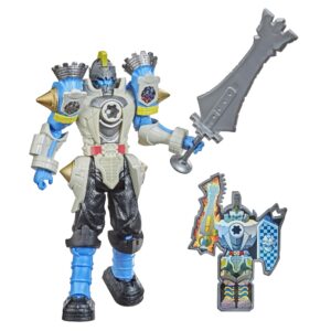 Power Rangers Dino Fury Boomtower 6-Inch Villain Action Figure Toy Inspired by TV Show with Battle Key and Weapon Accessory for Ages 4 and Up