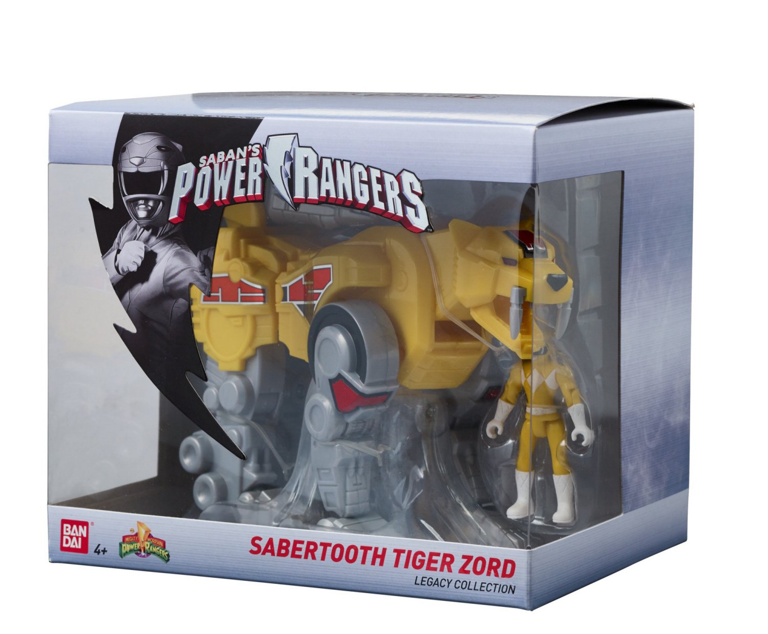 Power Rangers Mighty Morphin Sabertooth Tiger Zord Action Figure, Sabretooth Tiger Zord