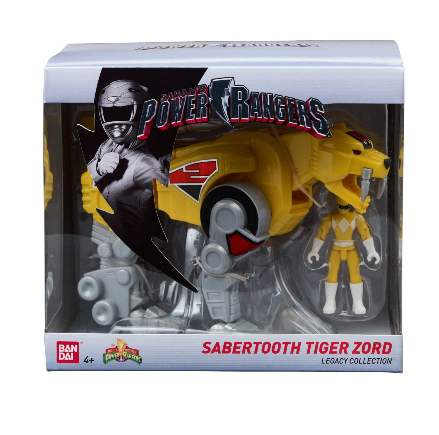 Power Rangers Mighty Morphin Sabertooth Tiger Zord Action Figure, Sabretooth Tiger Zord