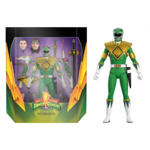 super7 ultimates! mighty morphin power rangers green ranger - 7" power rangers action figure with accessories classic tv show collectibles and retro toys