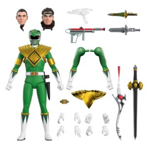 Super7 ULTIMATES! Mighty Morphin Power Rangers Green Ranger - 7" Power Rangers Action Figure with Accessories Classic TV Show Collectibles and Retro Toys