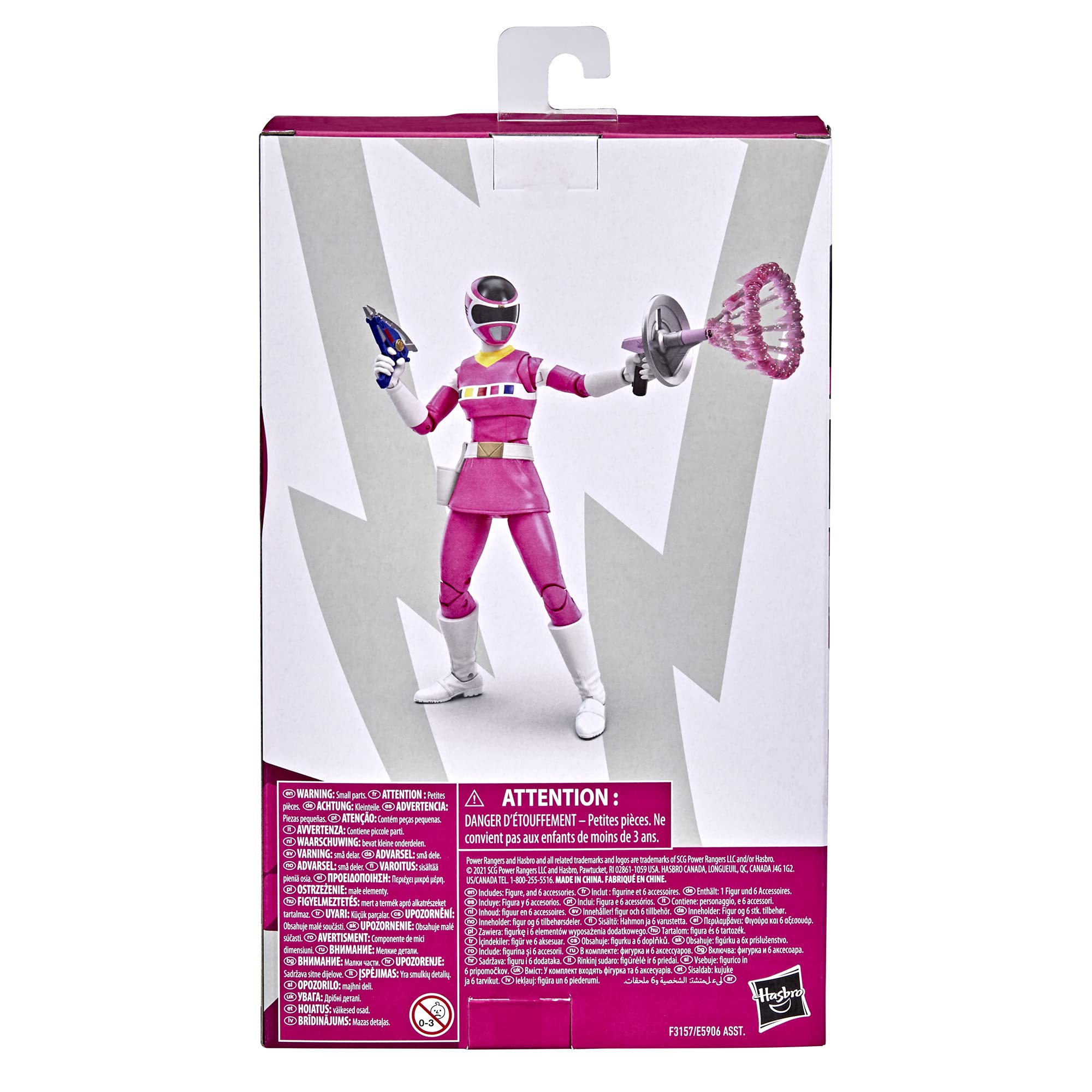 Power Rangers Lightning Collection in Space Pink Ranger 6-Inch Premium Collectible Action Figure Toy with Accessories, Kids Ages 4 and Up