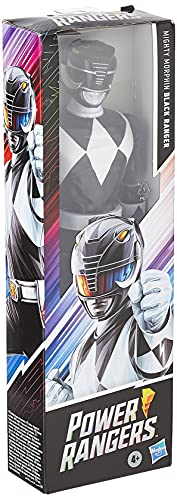 Power Rangers Mighty Morphin Black Ranger 12-Inch Action Figure Toy Inspired by Classic TV Show, with Power Axe Accessory