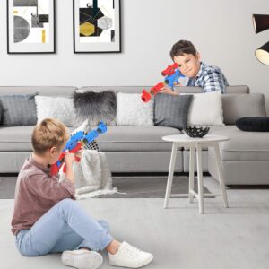 SpringFlower Shooting Game Toy for 5 6 7 8 9 10+ Years Olds Boys,2pk Foam Ball Popper Air Toy Guns with Standing Shooting Target,24 Foam Balls, Ideal Gift