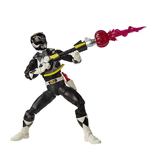 Power Rangers Lightning Collection Mighty Morphin Black Ranger 6-Inch Premium Collectible Action Figure Toy with Accessories