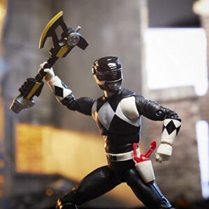 Power Rangers Lightning Collection Mighty Morphin Black Ranger 6-Inch Premium Collectible Action Figure Toy with Accessories