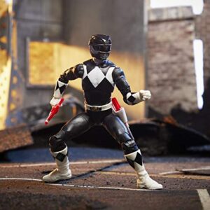 Power Rangers Lightning Collection Mighty Morphin Black Ranger 6-Inch Premium Collectible Action Figure Toy with Accessories