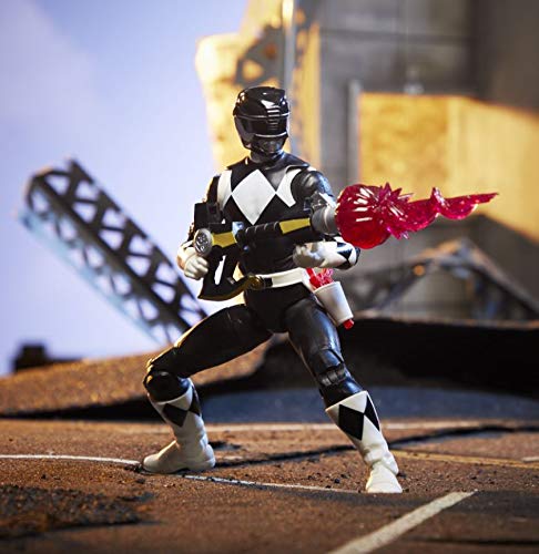 Power Rangers Lightning Collection Mighty Morphin Black Ranger 6-Inch Premium Collectible Action Figure Toy with Accessories