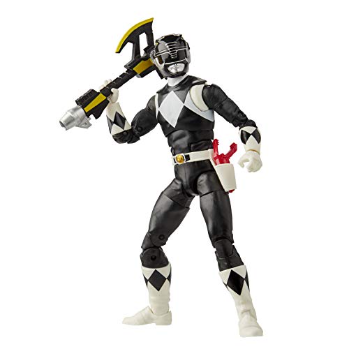 Power Rangers Lightning Collection Mighty Morphin Black Ranger 6-Inch Premium Collectible Action Figure Toy with Accessories