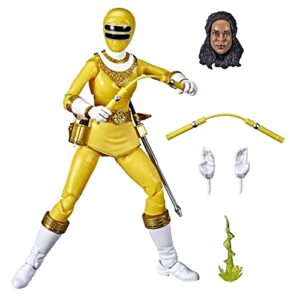 power rangers lightning collection zeo yellow ranger 6-inch premium collectible action figure toy with accessories, kids ages 4 and up