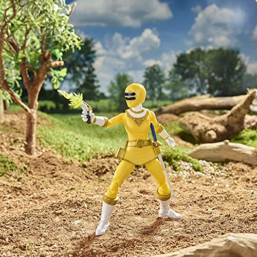 Power Rangers Lightning Collection Zeo Yellow Ranger 6-Inch Premium Collectible Action Figure Toy with Accessories, Kids Ages 4 and Up