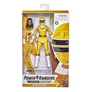 Power Rangers Lightning Collection Zeo Yellow Ranger 6-Inch Premium Collectible Action Figure Toy with Accessories, Kids Ages 4 and Up