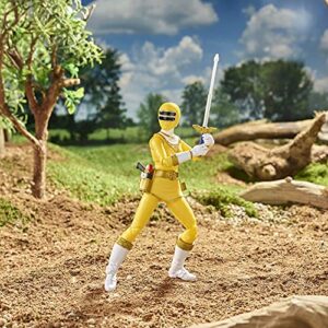 Power Rangers Lightning Collection Zeo Yellow Ranger 6-Inch Premium Collectible Action Figure Toy with Accessories, Kids Ages 4 and Up