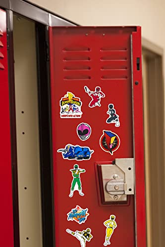 MIGHTY MORPHIN' POWER RANGERS 50CT Vinyl Large Deluxe Stickers Variety Pack - Laptop, Water Bottle, Scrapbooking, Tablet, Skateboard, Indoor/Outdoor - Set of 50