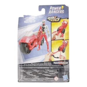 Power Rangers Dino Fury Rip N Go T-Rex Battle Rider and Dino Fury Red Ranger 6-Inch-Scale Vehicle and Action Figure, Toys Kids 4 and Up