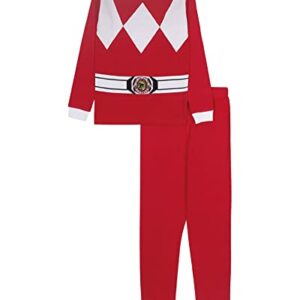 Power Rangers Boys’ Red Ranger 2-Piece Snug-Fit Cotton Pajamas Set, RED POWER, 4