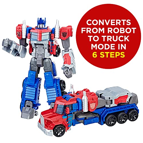 Transformers Toys Heroic Optimus Prime Action Figure - Timeless Large-Scale Figure, Changes into Toy Truck - Toys for Kids 6 and Up, 11-inch (Amazon Exclusive)