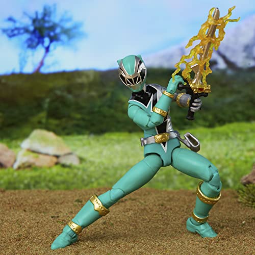 Power Rangers Lightning Collection Dino Fury Green Ranger 6-inch Scale Action Figure, Toys and Action Figures for Kids Ages 4 and Up