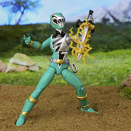 Power Rangers Lightning Collection Dino Fury Green Ranger 6-inch Scale Action Figure, Toys and Action Figures for Kids Ages 4 and Up