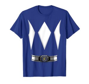 power rangers halloween blue ranger costume t-shirt