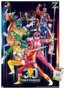 power rangers - 30th group wall poster with push pins