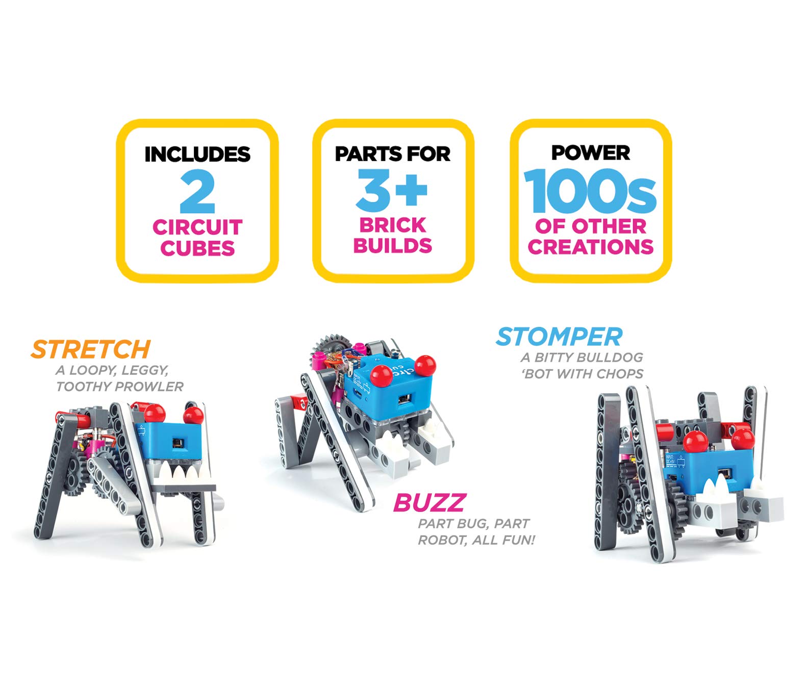 Circuit Cubes Mechs Move! Multi-Creature Mobility Launch Kit - Engineering STEM Kit for Children and Adults