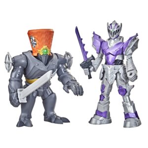 Power Rangers Dino Fury Battle Attackers 2-Pack Void Knight vs. Snageye Martial Arts Kicking Action Figure Toys Inspired by TV Ages 4 and Up