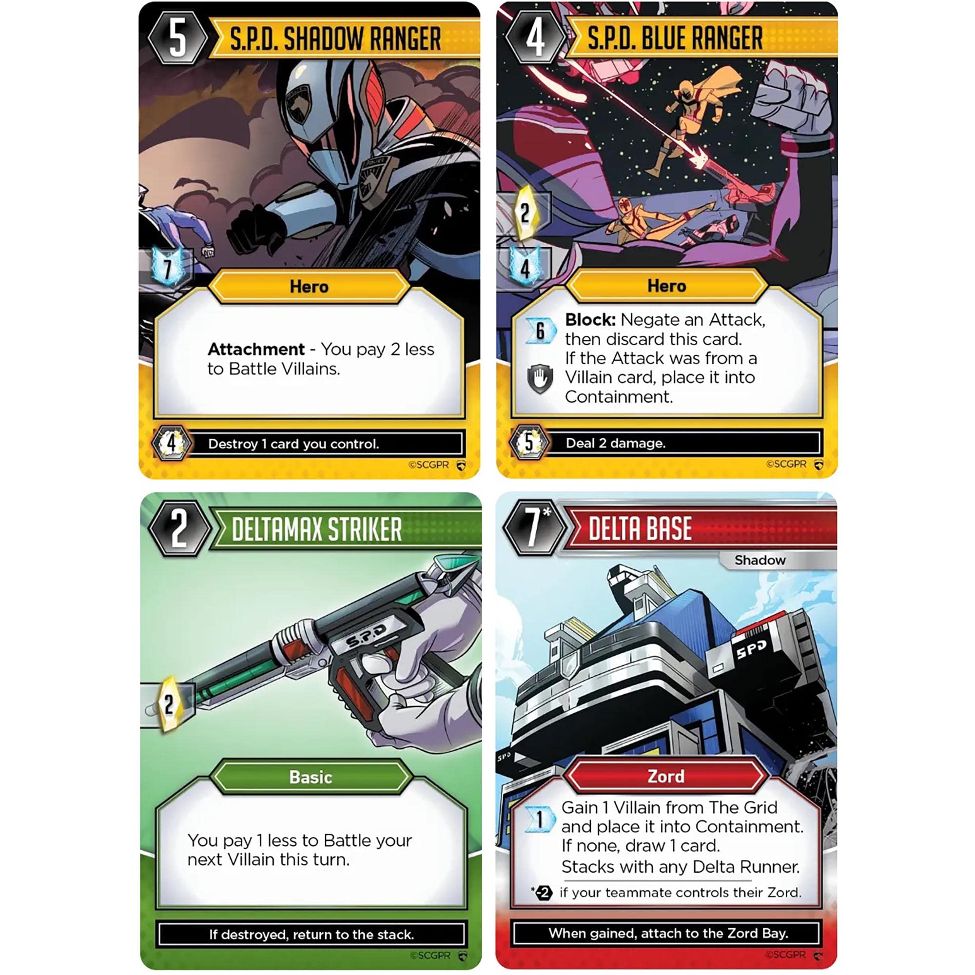 Renegade Game Studios Power Rangers Deck-Building Game: S.P.D. to The Rescue - Expansion Set, Introduces Stackable Cards, Renegade Game Studios, 2-4 Players, 30-70 Mins, Ages 14+