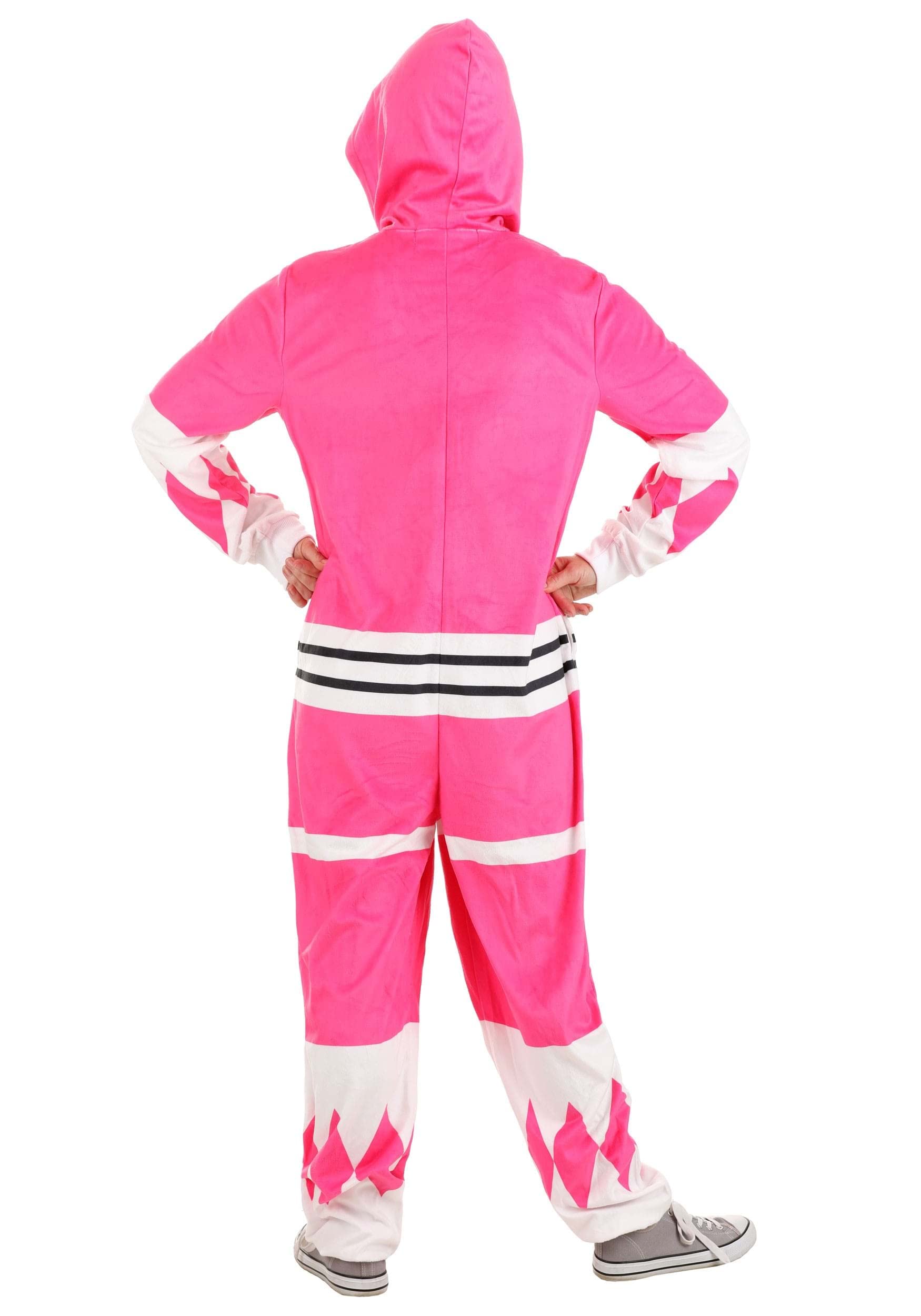 Fun Costumes Pink Power Ranger Hooded Adult Union Suit (Large)