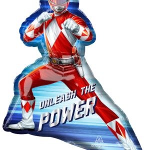 Power Rangers Party Supplies 4th Birthday Unleash the Power Balloon Bouquet Decorations Red Number 4