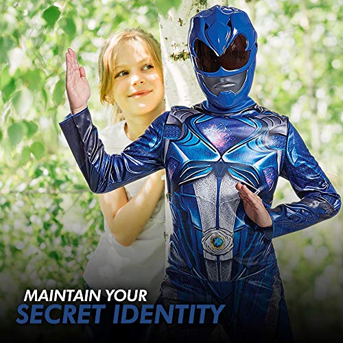 Disguise Blue Power Rangers Costume for Kids. Official Licensed Blue Ranger Classic Movie Power Ranger Suit with Mask for Boys & Girls