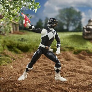 Power Rangers Lightning Collection Mighty Morphin Black Ranger 6-Inch Premium Collectible Action Figure Toy with Accessories