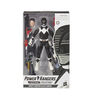 Power Rangers Lightning Collection Mighty Morphin Black Ranger 6-Inch Premium Collectible Action Figure Toy with Accessories