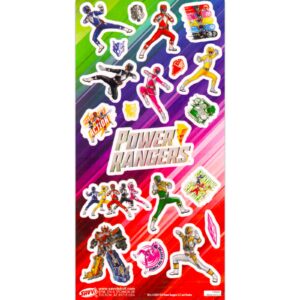 Saban Power Rangers Stickers & Tattoos Party Favors Set ~ Bundle with 150 Stickers and 75 Power Rangers Temporary Tattoos for Boys Girls Kids