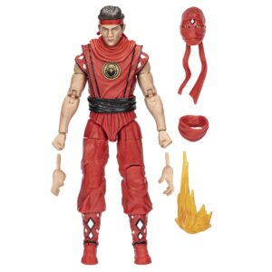 hasbro power rangers x cobra kai lightning collection morphed miguel diaz red eagle ranger figure 6"