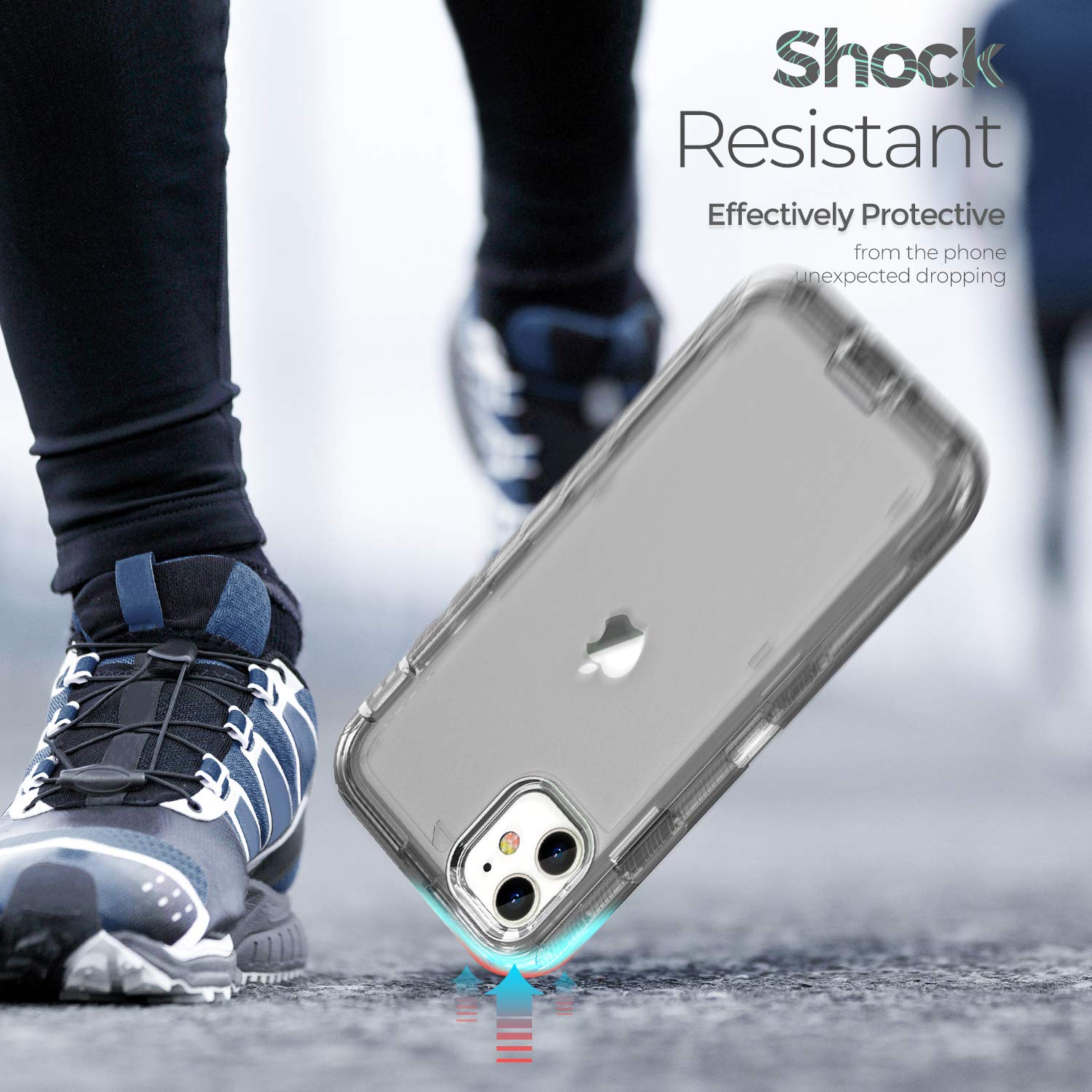 ORIbox Case Compatible with iPhone 11 , Heavy Duty Shockproof Anti-Fall Clear