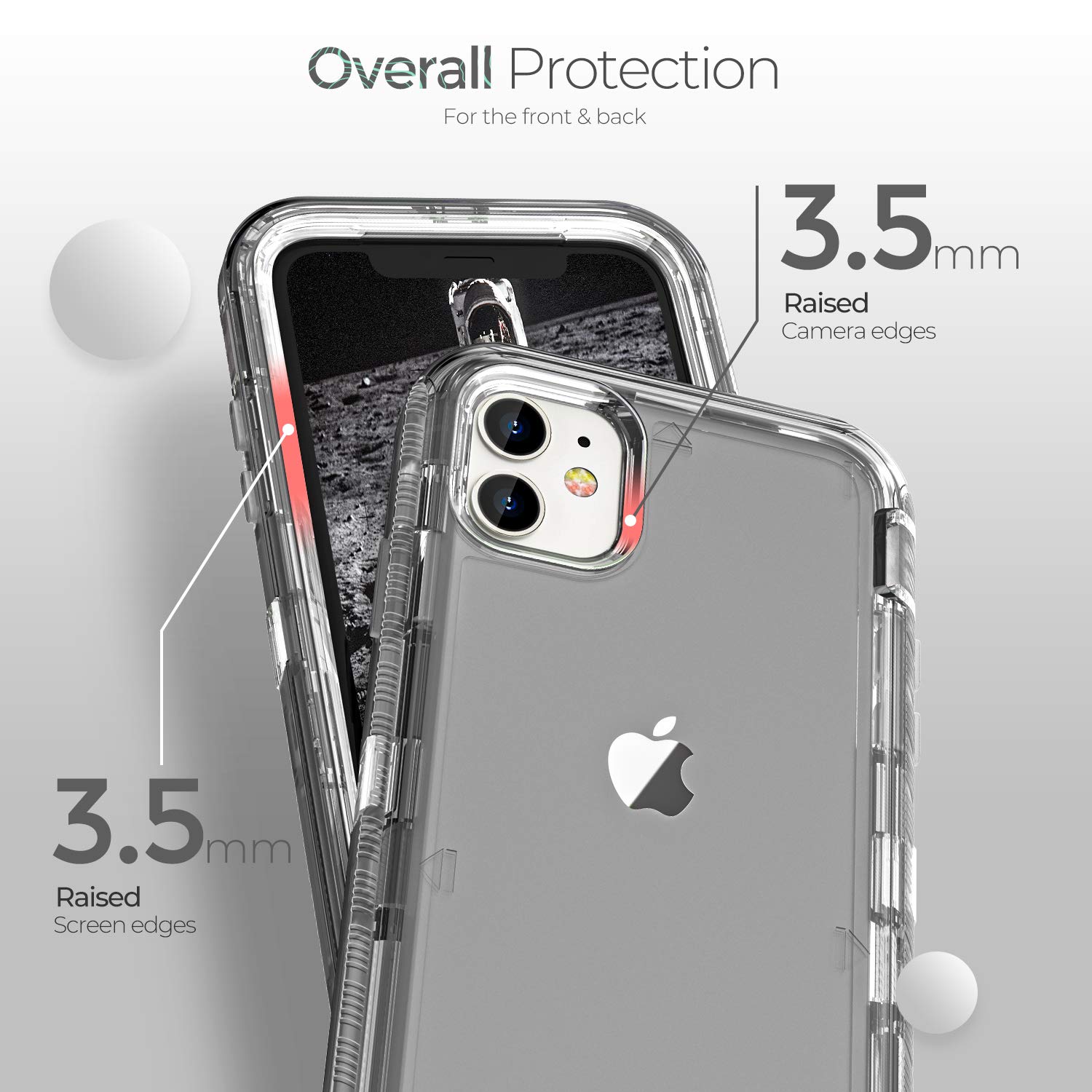 ORIbox Case Compatible with iPhone 11 , Heavy Duty Shockproof Anti-Fall Clear