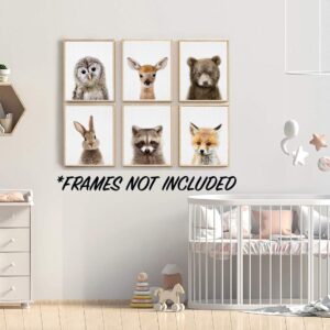 EPHANY Baby Animal Posters and Prints ART - Rabbite Deer Fox Canvas Painting Nursery Pig Wall Art, Piglet Print Wall Art Nordic Picture Kids Room Decoration YMX014 (8"x10"(20x25cm))