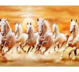 Art Factory Seven Horse Vaastu Canvas Painting