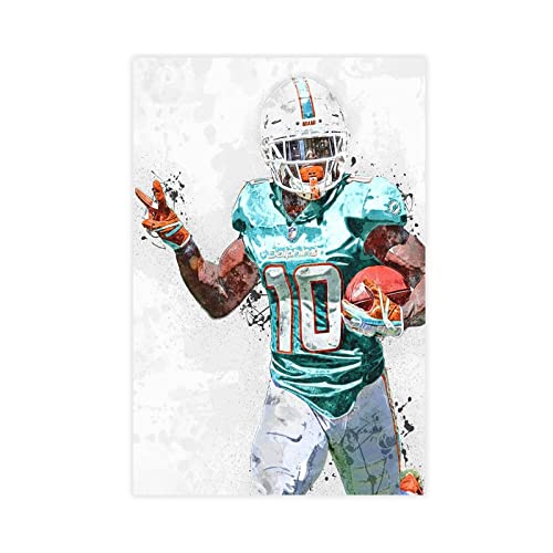 Tyreek Hill Poster Canvas Poster Wall Art Decor Print Picture Paintings for Living Room Bedroom Decoration Unframe: 12x18inch(30x45cm)