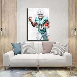 Tyreek Hill Poster Canvas Poster Wall Art Decor Print Picture Paintings for Living Room Bedroom Decoration Unframe: 12x18inch(30x45cm)