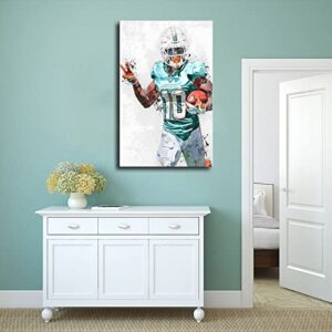 Tyreek Hill Poster Canvas Poster Wall Art Decor Print Picture Paintings for Living Room Bedroom Decoration Unframe: 12x18inch(30x45cm)