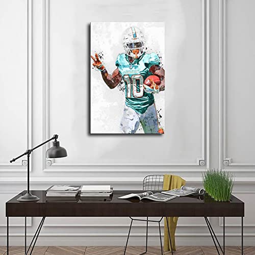 Tyreek Hill Poster Canvas Poster Wall Art Decor Print Picture Paintings for Living Room Bedroom Decoration Unframe: 12x18inch(30x45cm)