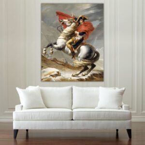 Napoleon Crossing The Alps Poster - Jacques-Louis David Canvas Art Famous Painting Wall Art Poster Artwork for Bedroom Office Wall Decor No Frame (12x16in/30x40cm-1)