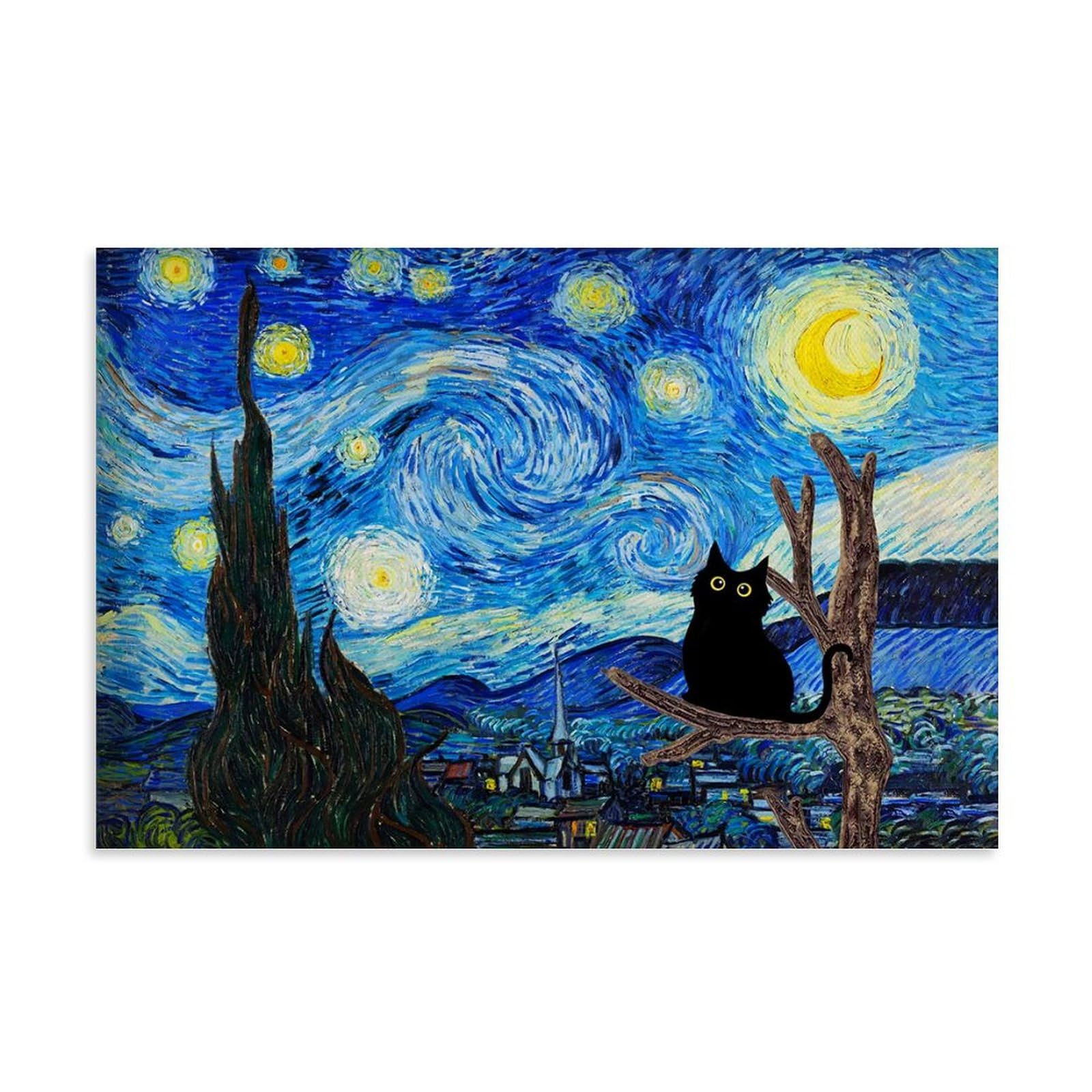 VBKYFNZ Cat Poster Decorative Painting Canvas Wall Art Living Room Posters Bedroom Painting 12x18inch(30x45cm) Unframe-Cat