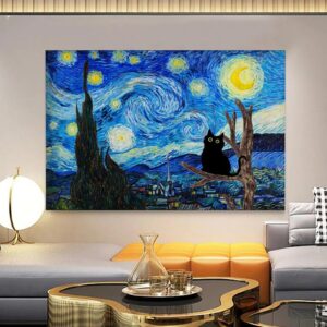 VBKYFNZ Cat Poster Decorative Painting Canvas Wall Art Living Room Posters Bedroom Painting 12x18inch(30x45cm) Unframe-Cat